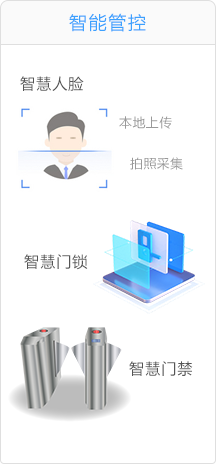 智能管控：智慧人脸，智慧门锁，智慧门禁